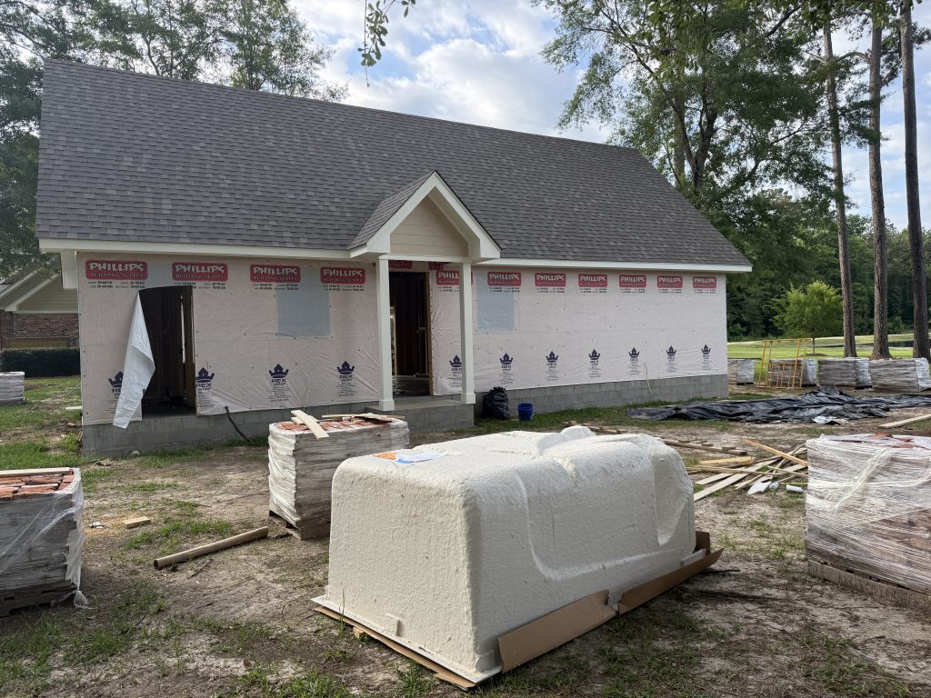 GOlf Simulator building with fiberglass insulation ready to install