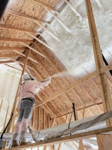 spray foam installation by Pine Belt Insulation