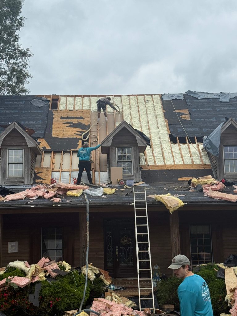adding sprayfoam during a roof replacement
